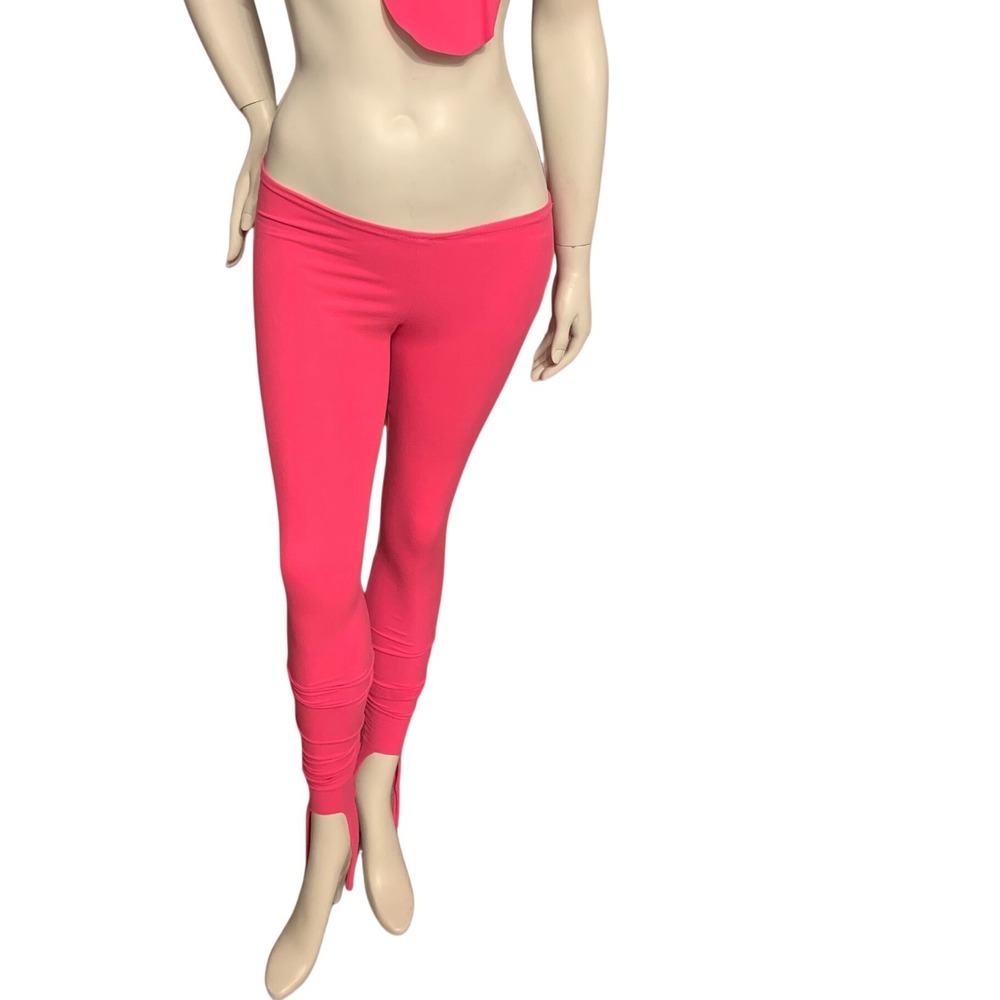 Simple‎ Clothing Neon Pink Leggings Barbiecore Y2K Retro Baddie Eccentric S/M